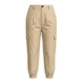 thumbnail image 5 of Kvture Womens Cargo Capris Pants Elastic Waist Hiking Pants Summer Casual Holiday Pants with Pockets Khaki Pant M, 5 of 9