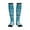 3 Black, variant on Teal Turquoise Fluid Stripes Compression Socks for Women and Men 20-30mmHg-Circulation Support Socks Knee High Nurse Pregnant Running Medical and Travel Athletic