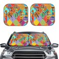 thumbnail image 2 of Haiem Dancing African Womans,Colorful African Womans Car Windshield Sun Shade (2 Pieces) Foldable Windshield Sun Shade Car Accessories for Truck SUV Pickup-Medium, 2 of 7