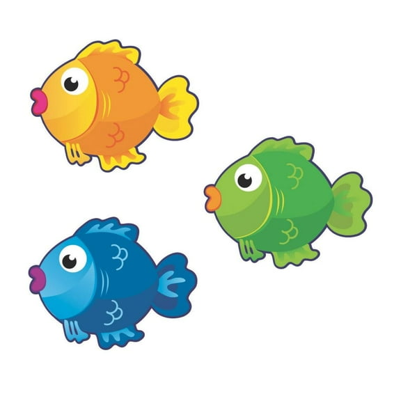 Fun Express Fish Bulletin Board Cutouts, Multicolor, 48 Count