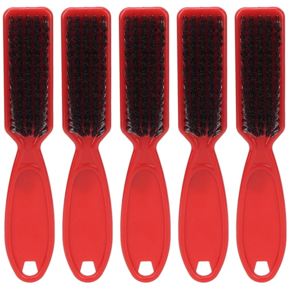 Falleo Clearance Beard Grooming Brush Nylon Bristles Ergonomic Handle Multifunctional Men Beard Brush for Broken Hair Cleaning 5pcs Red