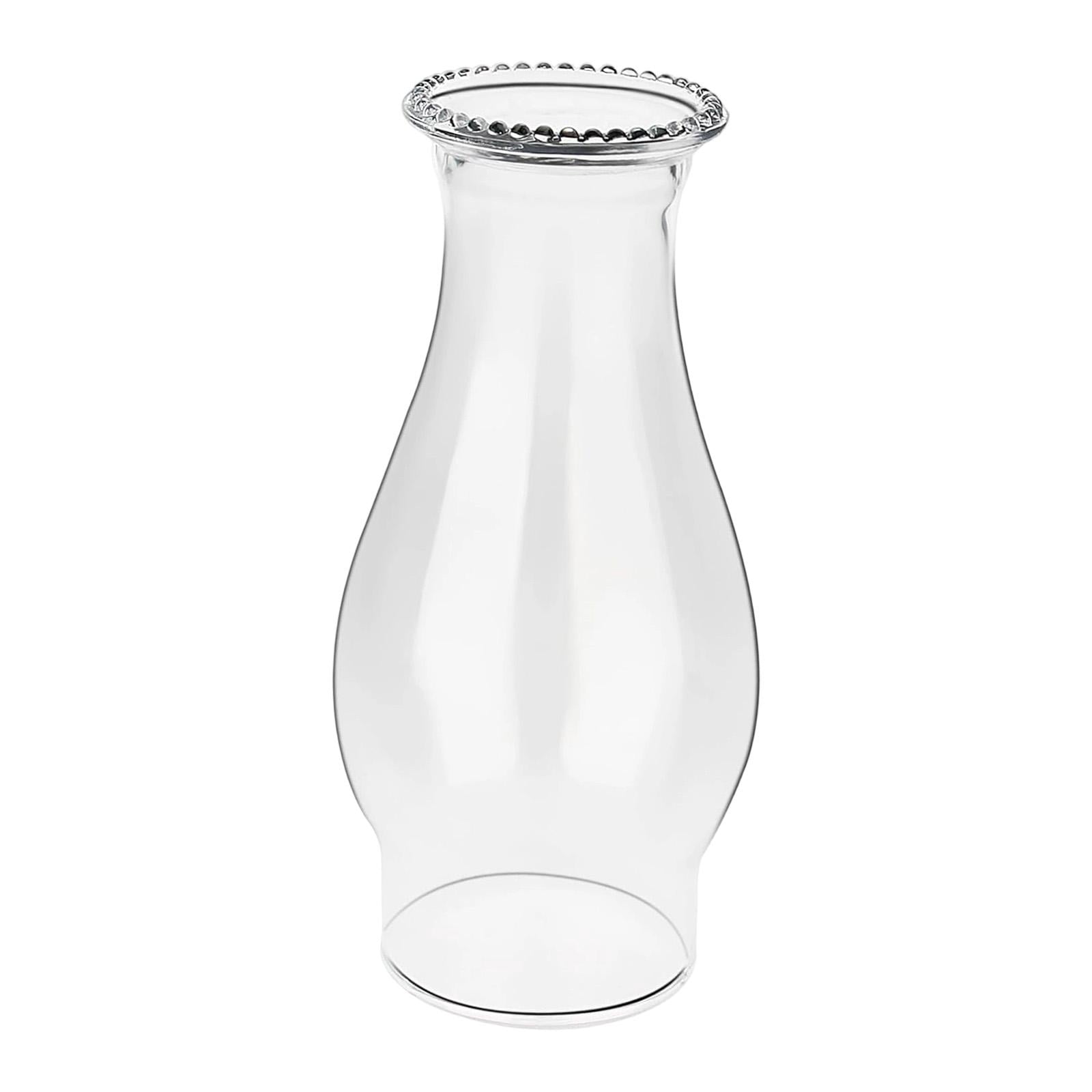 EHJRE Oil Lamp Fireplace Attachment, Clear Lantern, Retro Oil Lantern, Accessory with 7.6 Cm Base And Glass Shade for Hallway, Dining Room And Firepla