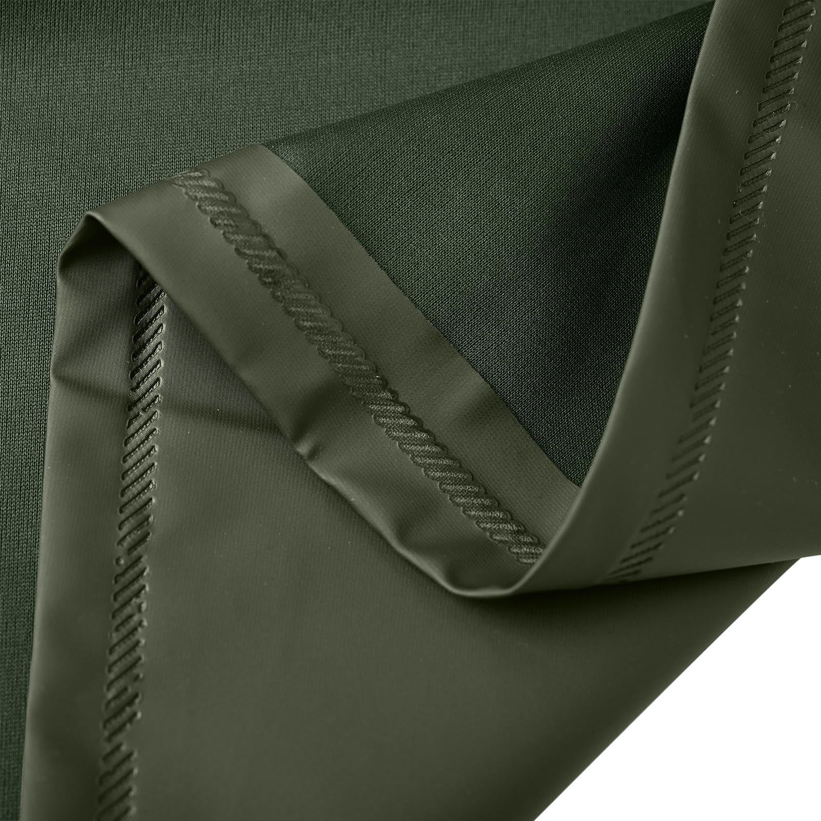 KeShDi Long Safety Rain Coats with Air Vents Reflective Stripes Hooded Raincoats Poncho Rainwear for Waterproof Work Rainstorm Proof PVC Hiking Raincoat Reflective Strip Army Green 4X