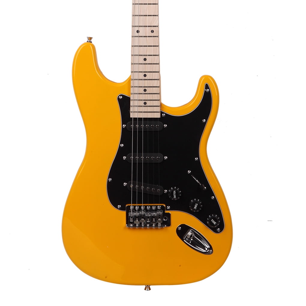 GST Stylish Electric Guitar Kit with Black Pickguard Black