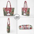 thumbnail image 4 of XYZCANDO Red Christmas Snowman Printed Padded Handle Handbag Large Capacity Holiday Carryall Tote for Shopping, Travel, Xmas Party Gifts Daily Use, 4 of 7