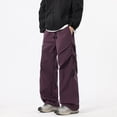 thumbnail image 2 of Pantalon Décontracté à Coupe Ample et Jambe Droite pour Tous les Jours avec Design Plissé, Adapté à la Mode de Rue Extérieure d'Automne et au Style Polyvalent, 2 of 4