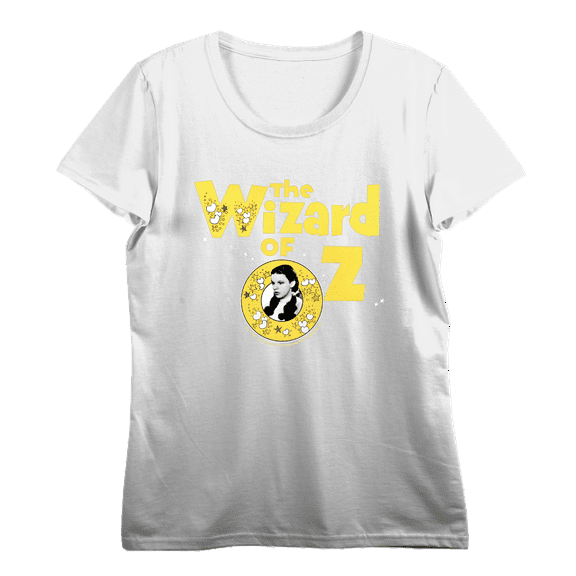 Wizard Of Oz Dorothy Vintage Logo Women's Vivid White Crew Neck Short Sleeve Crop Tee-XXL