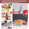 thumbnail image 2 of Stainless Steel Slicer Shredder Attachment for KitchenAid Stand Mixer, Large Salad Machine with Vegetable Slicer Cheese Grater Attachments for Kitchen Aid, Dishwasher Safe by Rafbar, 2 of 8