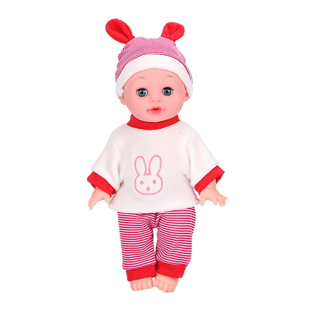 Red Soft Newborn Doll With Removable Clothes Dress Up Toy For Girls Pretend Play And Sleeping Companion Pvc Material Red