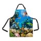 thumbnail image 1 of ABPHQTO Pescado tropical en un delantal de arrecife de coral Delantal de cocina para el hogar con bolsillos, 1 of 1