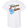 thumbnail image 3 of Inktastic I Want a Hippopotamus for Christmas Cute Stuffed Hippo T-Shirt, 3 of 5