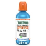 TheraBreath Fresh Breath Alcohol-Free Mouthwash, Mouth Rinse for Adults, Icy Mint, 16 fl oz