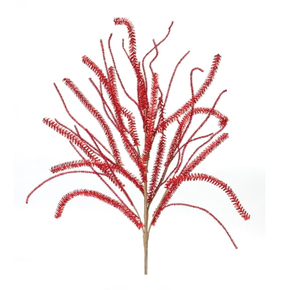 Melrose Artificial Pine Glittered Tinsel Branch Sprays - 32" - Set of 2