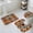 Multicolor, variant on Burnt Orange Green Bath Mat 3 Piece Bathroom Rug Set, Vintage Abstract Flowers Non Slip Bath Rug Contour Mat and Toilet Lid Cover, Absorbent Shower Mats Soft Bath Rugs and Mats Sets