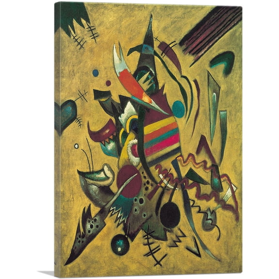 ARTCANVAS Points 1920 Canvas Art Print by Wassily Kandinsky - Size: 12" x 8" (0.75" Deep)