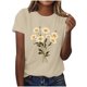 thumbnail image 1 of Tops de Ajuste Suelto para las Mujeres Sudadera Casual Impresa Manga Corta Cuello Redondo Superior, Poliéster, 1 of 4