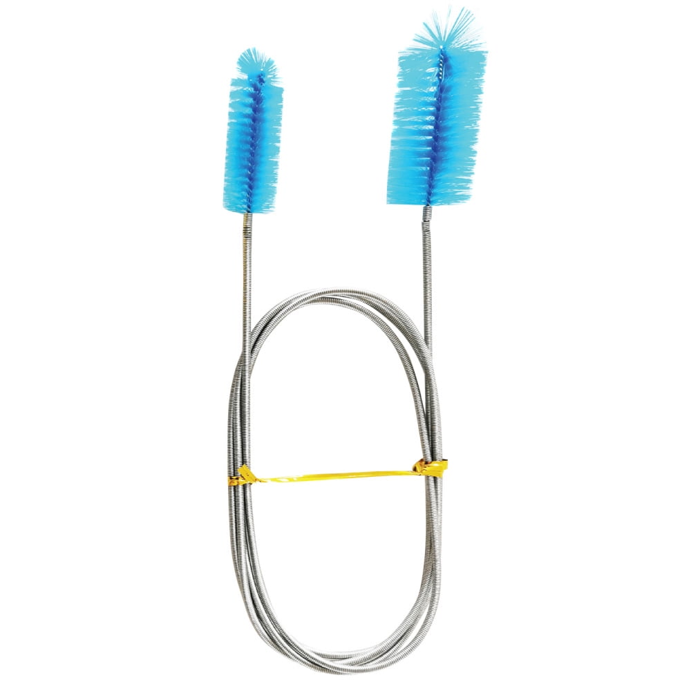 Aquarium Filter Brush Set Straw Nylon Brush Stainless Steel Flexible