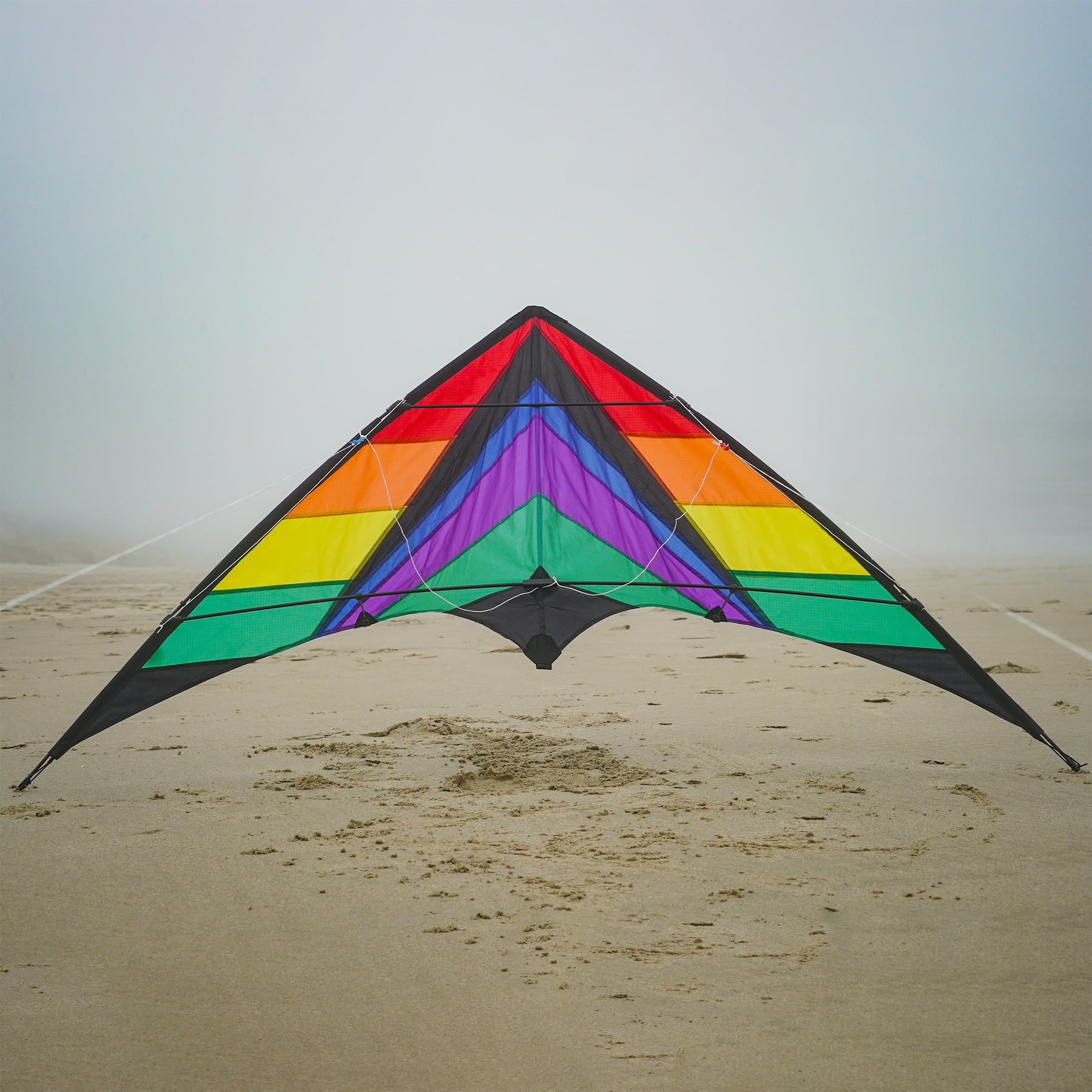 In the Breeze 3183 — Rainbow Breeze Sport Kite — Colorful Dual Line Entry Level Stunt Kite