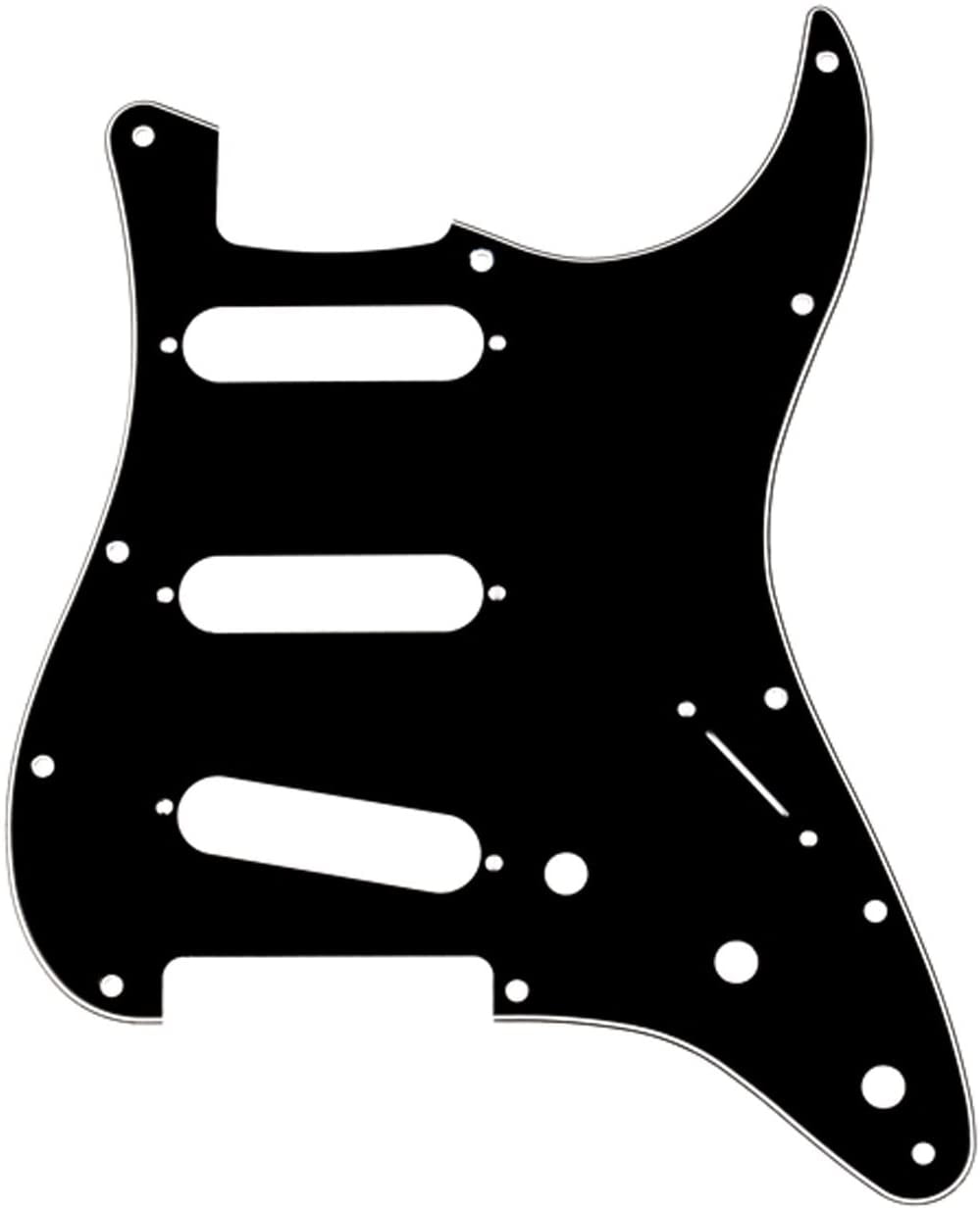 8 Hole 3Ply Black IKN Mini Humbucker Guitar Pickguard Scratch Plate for USA/Mexico Standard Tele Style Guitar 