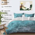 thumbnail image 3 of Graffiti Effects Modern Art Bedding Duvet Cover Set Queen Size 4 Pieces Vintage Watercolor Green Bedding Set with Zipper Closure, 1 Comforter Cover 90x92 Inches 1 Flat Sheet & 2 Pillow Cases, 3 of 7
