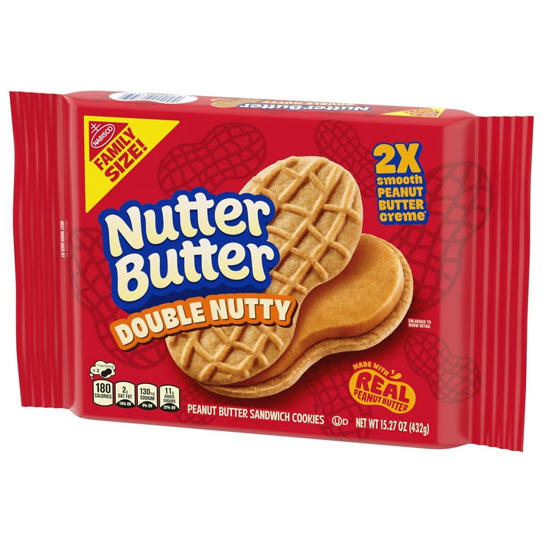 ユウコrin様Nutter Butter Doubleファミリーsize 5袋 Nutter Butter Creamy Peanut Butter Sandwich Cookies in Pack