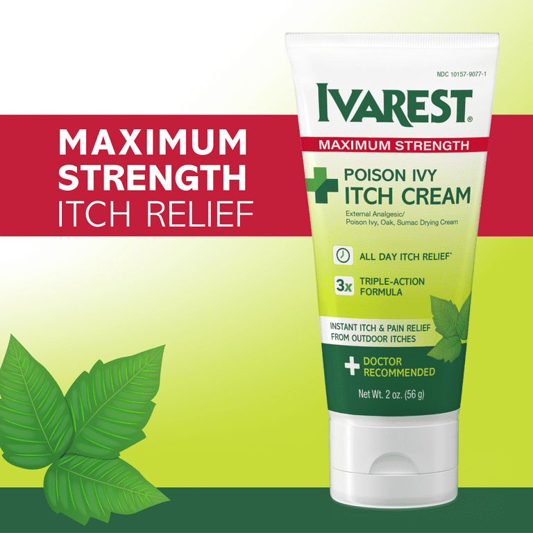 3 pack) Ivarest Poison Ivy Medicated Cream, Max Strength Relief