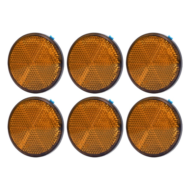 6 Pcs Reflector Frontal Redondo Para La Puerta De Entrada De Puestos De La Puerta De La Entrada Remolques Reflectores De Seguridad De Los Automóviles Buzones De Los Buzones
