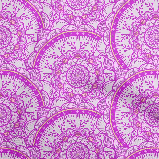 oneOone Viscose Jersey Purple Fabric Asian Block Mandala Sewing Craft Projects Fabric Prints By Yard 60 Inch Wide