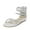 SILVER, variant on Girls Sandals Wedge Flatform Open Toe Gladiator Strappy Platform Low Heels Sandals Summer Shoes with Zipper