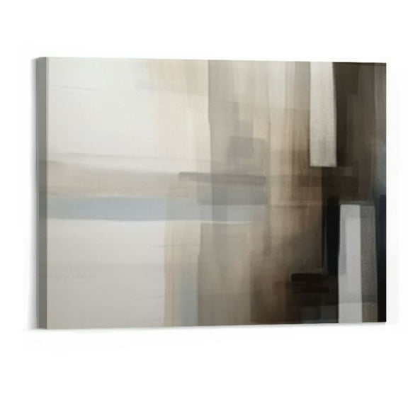 JRXY  A61275 Canvas Prints Abstract Wall Art Print Paintings Grey and Brown Stretched Canvas Wooden Framed for Living Room Bedroom and Office Home Decor Artwork 20x16inch 20x16in