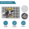 thumbnail image 6 of Sunflowers Cow Placemats Set of 4, Farm Animal Black Buffalo Plaid Placemats for Dining Table, Place Mats for Kitchen Tabletop, Waterproof Wipeable Dining Table Mats Set, 6 of 9