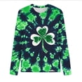 thumbnail image 6 of Craaazy Women's Casual Shamrock Prints Green Theme St Patricks Day Loose Comfy Crew Neck Long Sleeve Shirts Gifts, 6 of 8