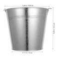 thumbnail image 2 of unbranded Small Metal Bucket with Handle Plated Silver for Storage and Floral Arrangements, 2 of 8