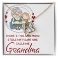 thumbnail image 4 of Forever Love Pendant Necklace with She Calls Me Grandma Message Card – 14K White Gold or 18K Gold Finish, 4 of 20