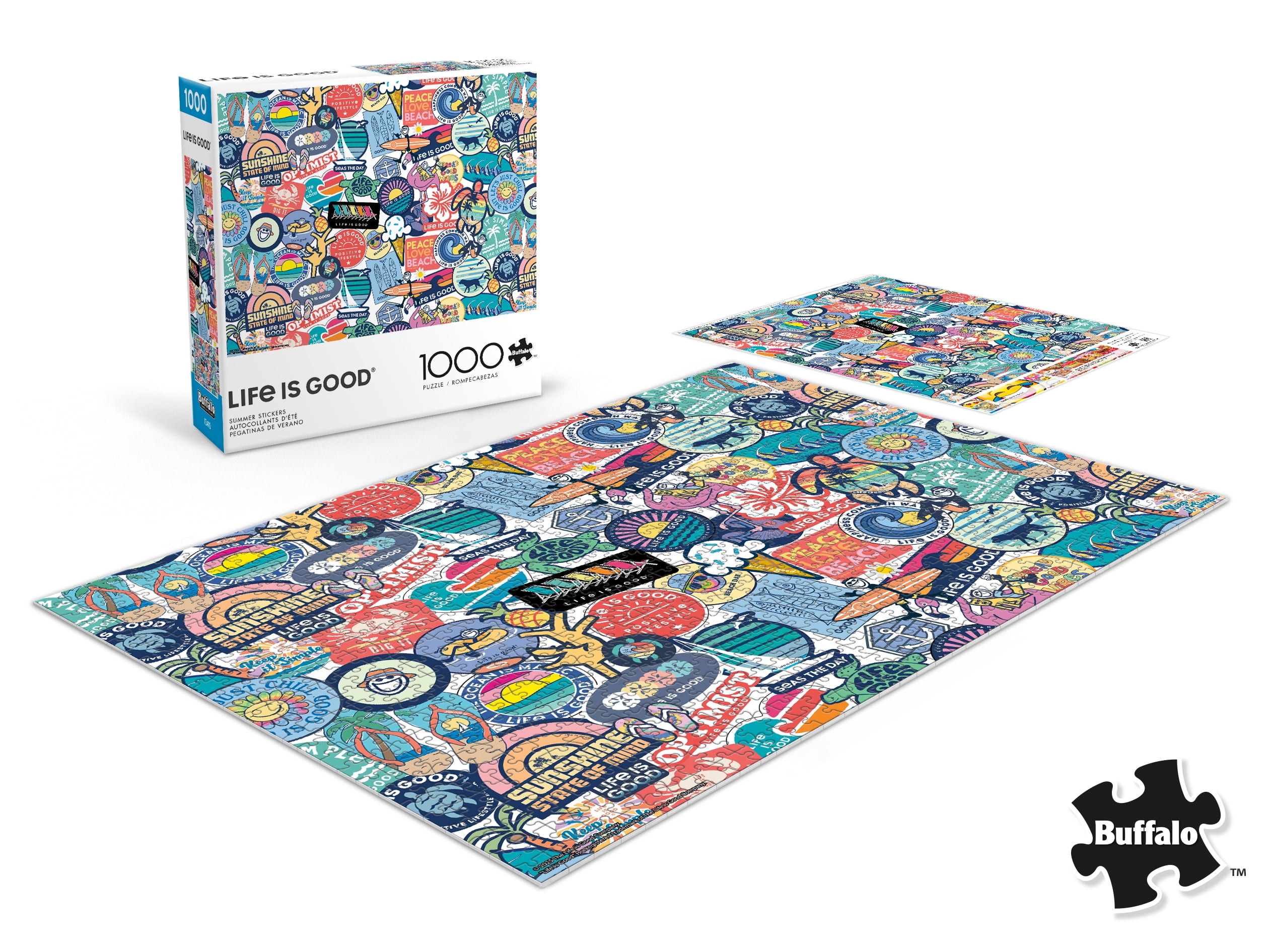 Buffalo Games LIG Summer Stickers 1000-Piece Interlocking Jigsaw Puzzle for Adults Ages 14+
