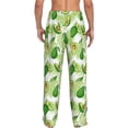 thumbnail image 7 of Salouo Avocado And Tropical Palm Leaves Print Pajama Pants for Men, Lounge Pants Elastic Waistband Casual Men's sleepwear Loungewear Sleep Pajama Pant -Small, 7 of 7
