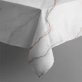 thumbnail image 5 of White Marble Rose Gold Line Pattern Square Tablecloth,Waterproof Square Table Cover,Wipeable Spillproof Washable Table Cover for Home Kitchen Party Decor 60"x60"(152x152cm), 5 of 6