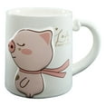 thumbnail image 4 of Ebros Pack Of 2 Valentines Love Pigs Blue And White Coffee Mugs With Lid & Spoon, 4 of 8