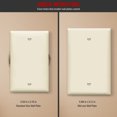 thumbnail image 2 of ENERLITES Blank Device Wall Plate, Gloss Finish, Mid-Size 1-Gang 4.88" x 3.11", Unbreakable Polycarbonate Thermoplastic, UL Listed, 8801M-LA, Light Almond, 2 of 4