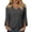 47# Dark Gray, variant on 3/4 Length Sleeve Womens Tops Bell Sleeve Baseball Shirt Flared Summer T-Shirts Basic Tees Blouses Hot Pink S