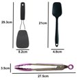 thumbnail image 2 of Cubiertos de 3 piezas, utensilios de cocina antiadherentes, espátula para crema, espátula de nailon, clips para alimentos, 2 of 5