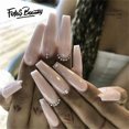 thumbnail image 1 of 【Perfect Gift for Girls/Womens】Fofosbeauty 24pcs Press on False Nail Tips Extra Long Coffin Manicure Full Cover Fake Nails, Carnation Crystal, 1 of 9