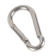 thumbnail image 2 of Mosquetón de resorte Mosquetón de acero inoxidable Clips de acero Llavero Heavy Duty mm de espesor Cola Clip de mosquetón, 2 of 8