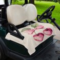 thumbnail image 2 of Golf Cart Seat Covers for 2 Seater,Cherry Fruit Microfiber Cart Seat Towel Blanket,Spring Botanicals Bow Idyllic Country Leaf Absorbent NonSlip Bench Seats Protector for Golf Course 51"x31", 2 of 9