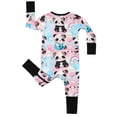 thumbnail image 4 of WIBACKER 3-24M Bamboo Viscose Baby Convertible Footie Pajamas, Sleep and Play Footed Zipper Sleeper for Baby Girls - Panda, 4 of 9
