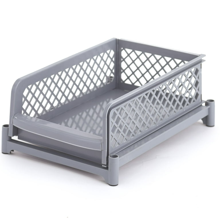 2 Tier Sliding Basket - Under Sink Organizer and Storage – Gray - 9 
