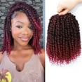 thumbnail image 1 of Passion Twist Hair 8 Pulgadas 8 Paquetes De Pelo De Ganchillo Pretorcido Passion Twist Para Mujeres Negras Pre Looped Passion Twist Pelo De Ganchillo Rizado Corto Crochet Passion Twist Hair (8 Pulgada, 1 of 1