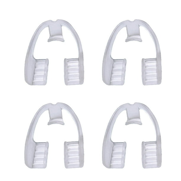 Protector dental nocturno de 4 piezas, protector dental para el bruxismo, protector bucal de EVA de grado alimenticio (transparente)