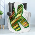 thumbnail image 4 of Letter K Soft Flannel Fleece Blanket, Words K Letter with Fern Green Fun Childish St. Patrick Celebration Colors Image, Cozy Plush for Indoor and Outdoor Use, 70" x 90", Multicolor, by Ambesonne, 4 of 5