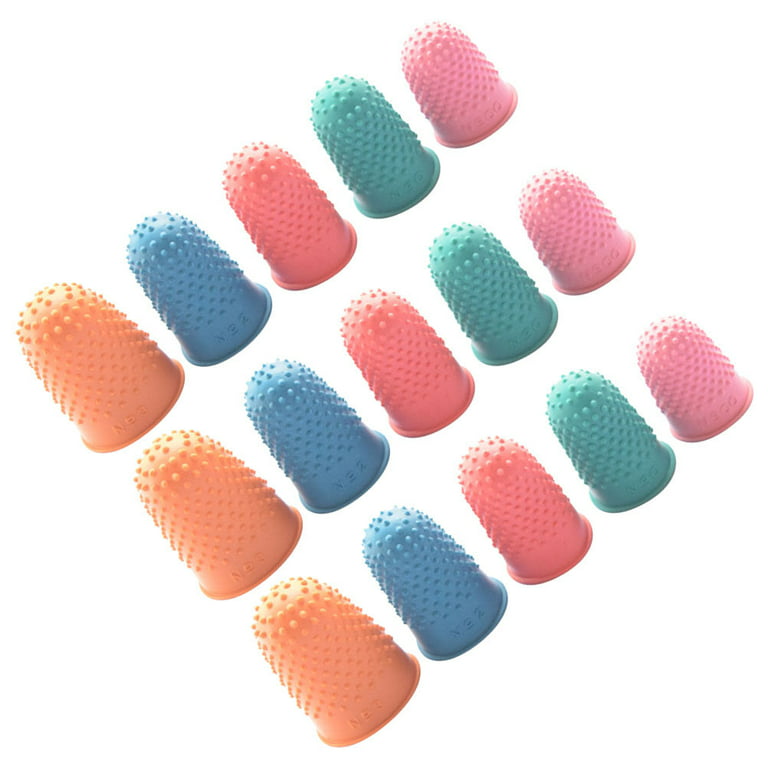 Finger Rubber Cover Silicone Protectors Tips Cones Counting Thimbles Pads  Thimble Caps Page Turner Grip Essential 